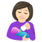 Woman Feeding Baby- Light Skin Tone emoji on Emojione